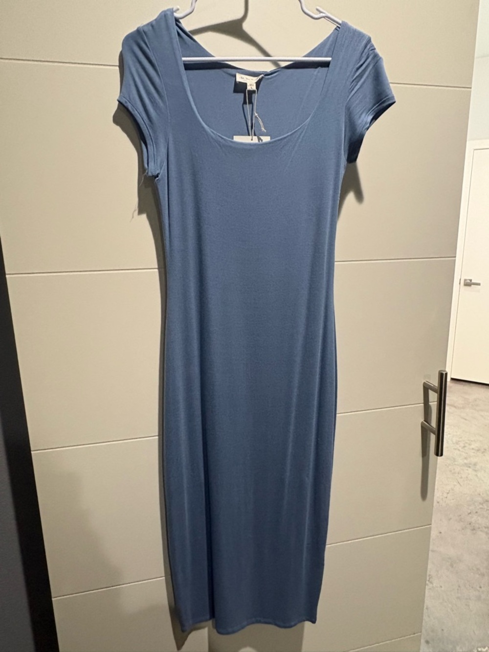 NWT See You Monday Blue Knit Midi Dress Large